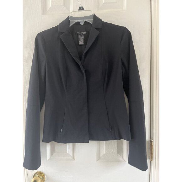 Vtg Kenneth Cole New York Black Blazer Jacket Size 2 Made In USA NWOT - Picture 1 of 6